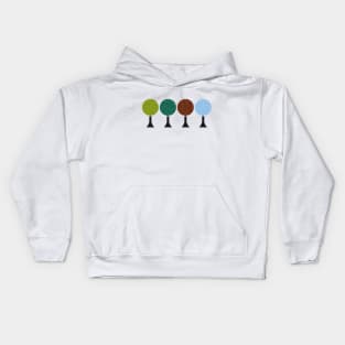 Four Seasons (Turing Pattern) Trees Kids Hoodie